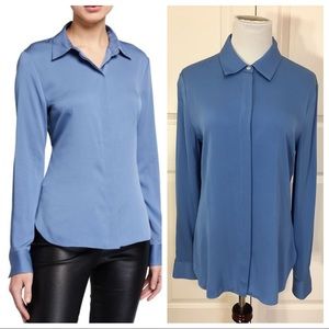 Nwt Theory Stretch Silk Classic Fitted 
